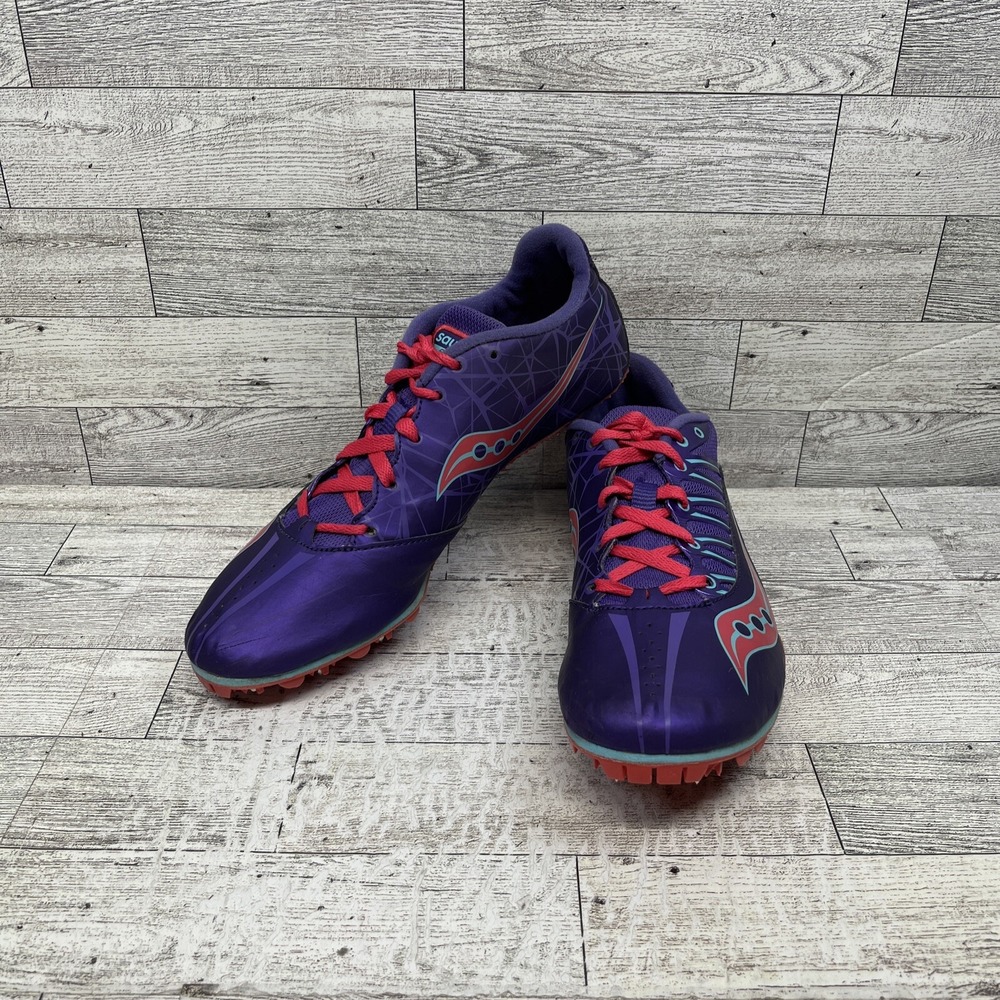 Saucony Spitfire Purple Pink Track Spikes Shoes S19018-1 Women 10 W/Spike Wrench